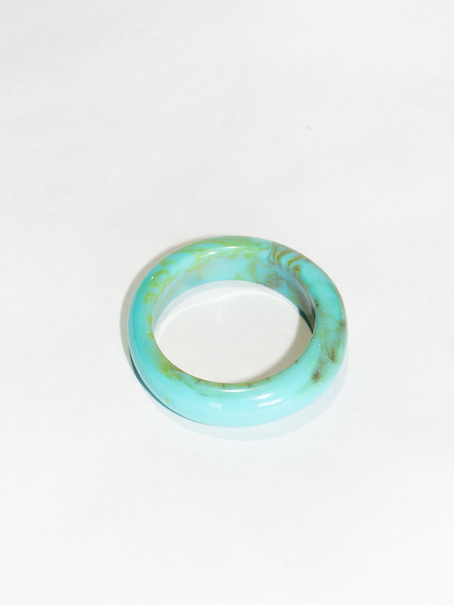 Retro Blue/Green Chunky Bangle Statement Bracelet