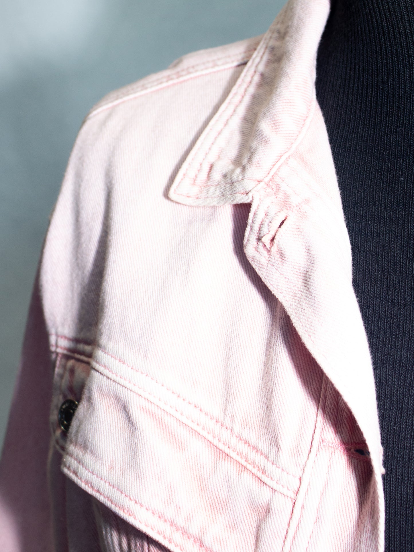 Vintage Pink Denim Jacket (L)