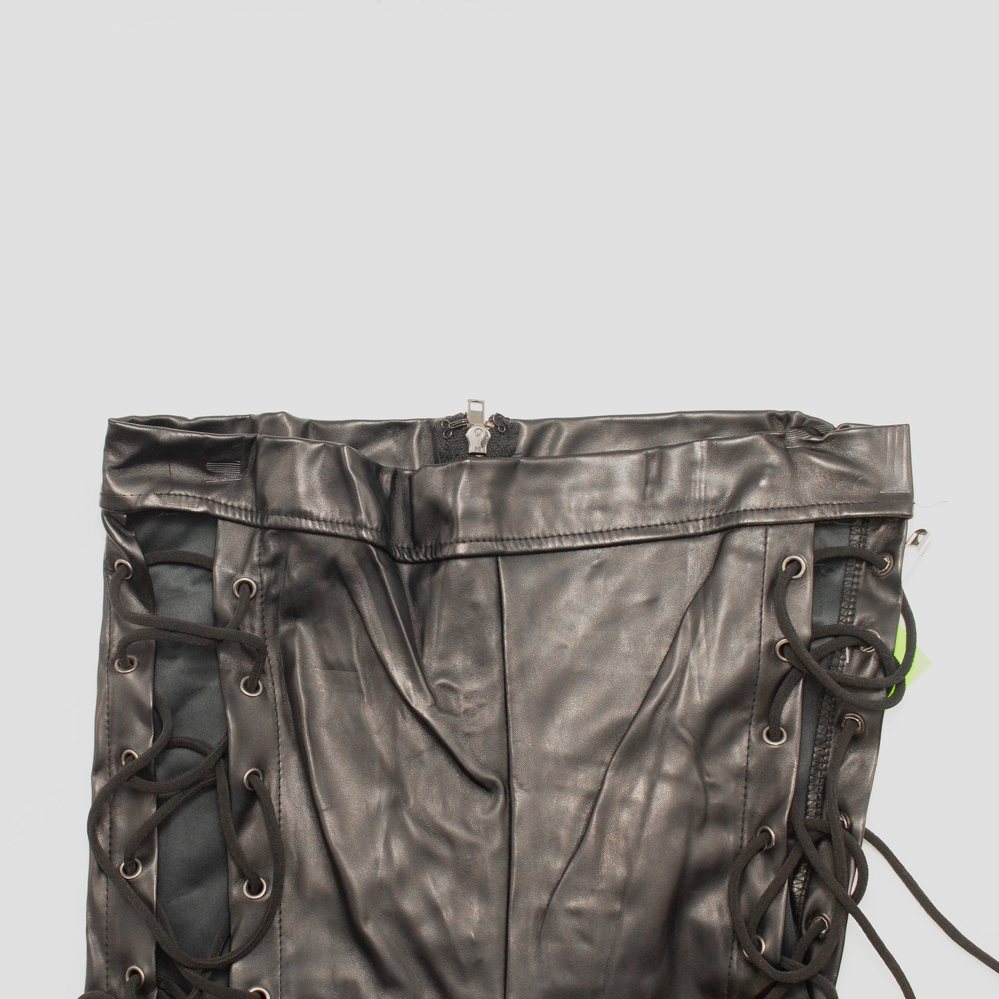 Hot & Delicious Lace-Up Leather Pants w/Tags