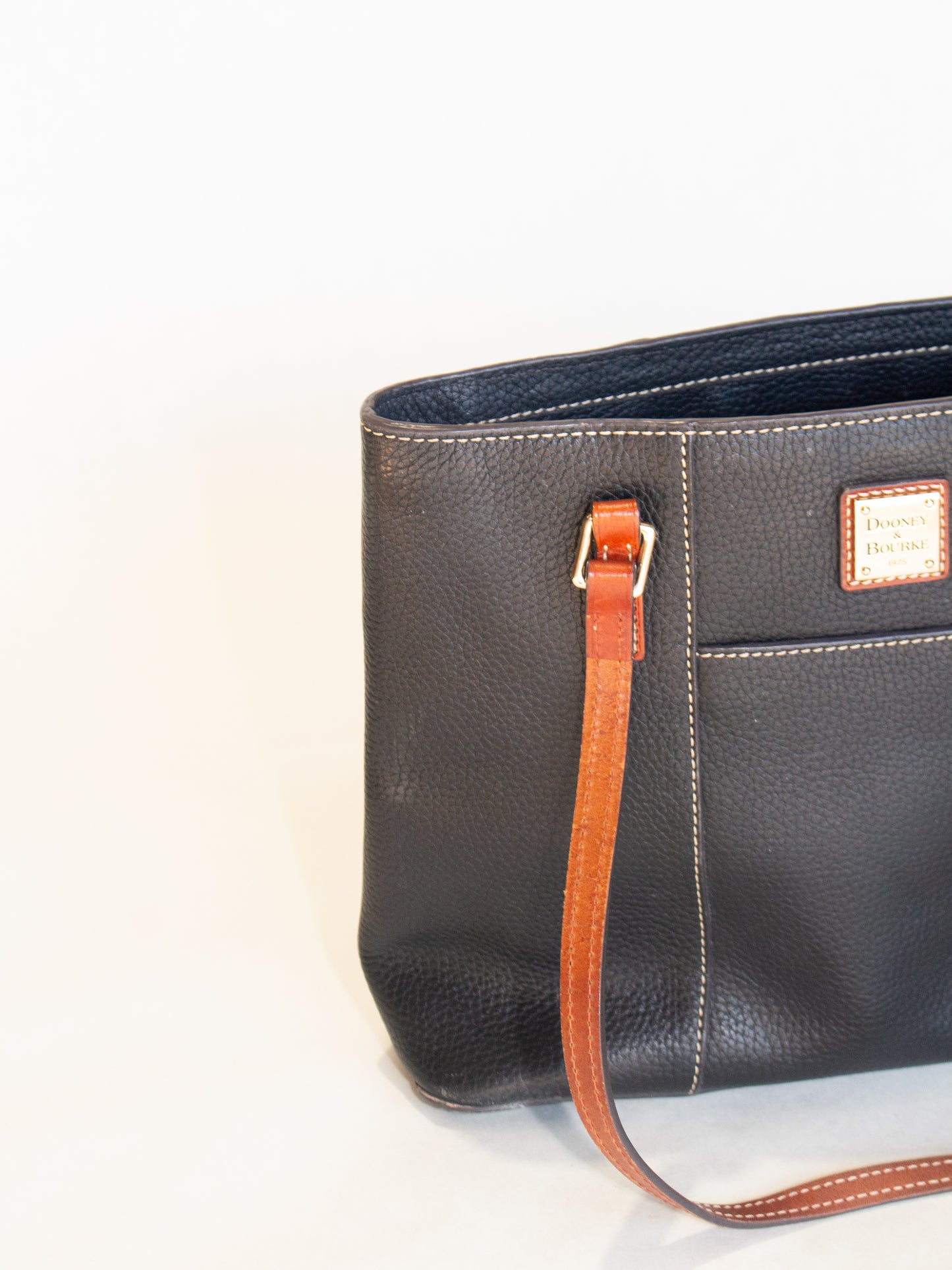 Dooney & Burke Lexington Pebble Grain Black Leather Bag