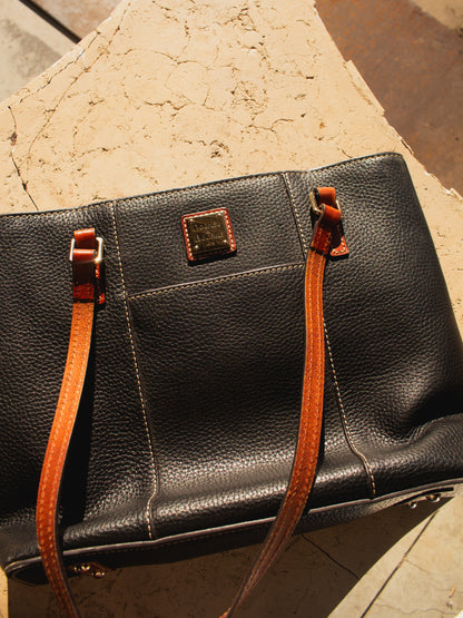 Dooney & Burke Lexington Pebble Grain Black Leather Bag