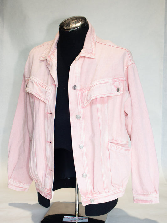 Vintage Pink Denim Jacket (L)