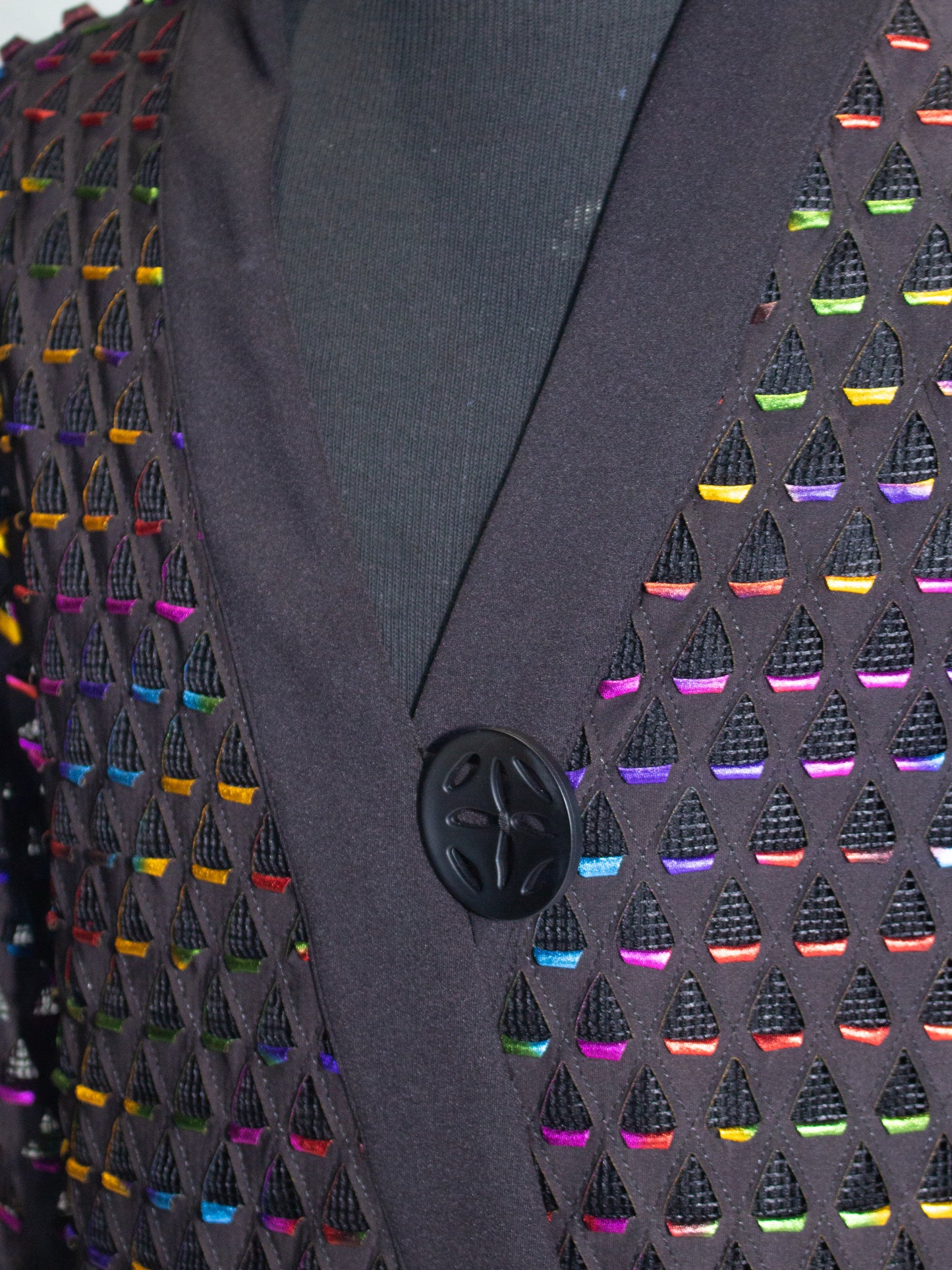 Vintage Rainbow Blazer Cardigan (L)