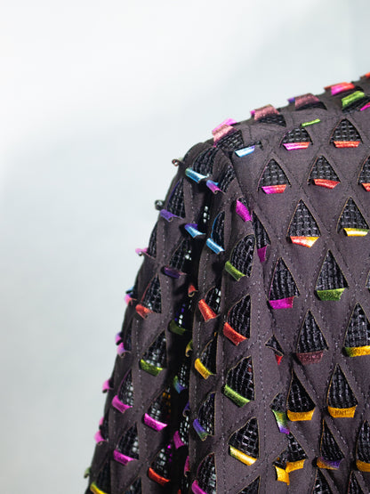 Vintage Rainbow Blazer Cardigan (L)