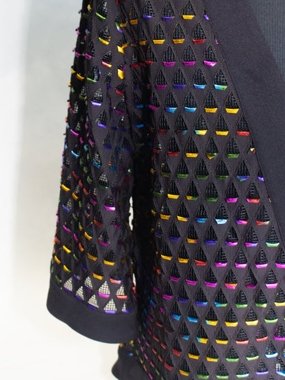 Vintage Rainbow Blazer Cardigan (L)