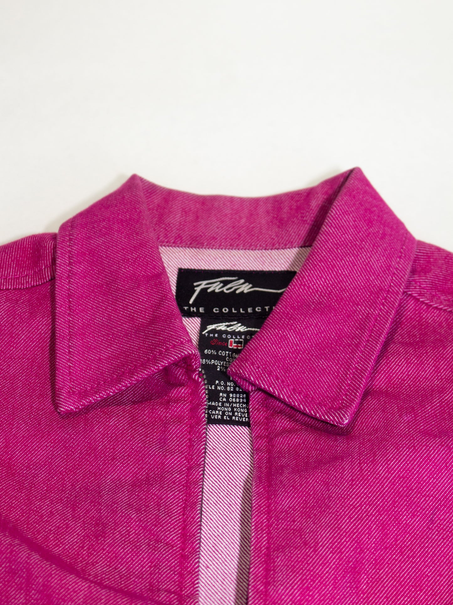 Vintage Hot Pink Denim Cropped Jacket