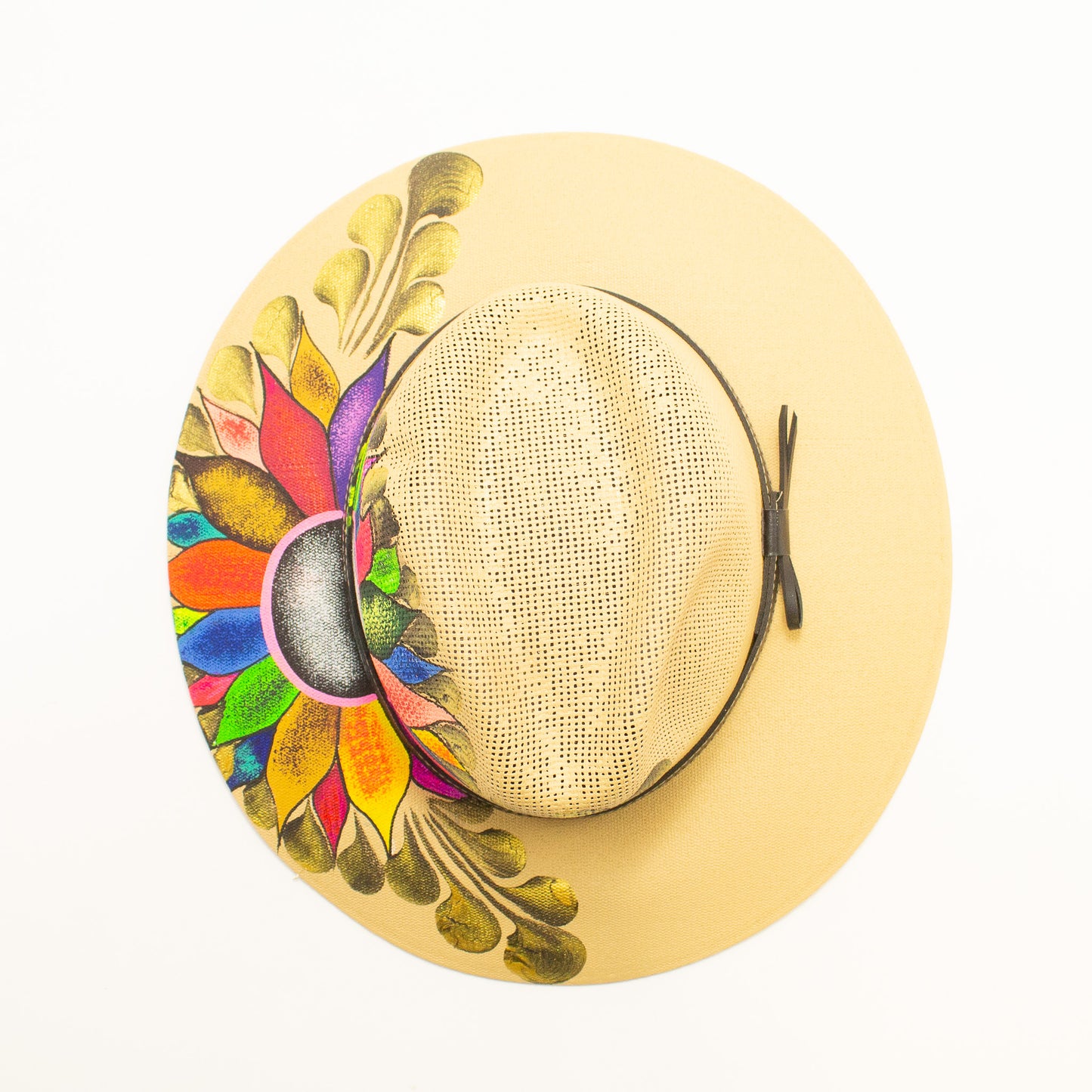 Mexican Sunflower Hand Painted Fedora