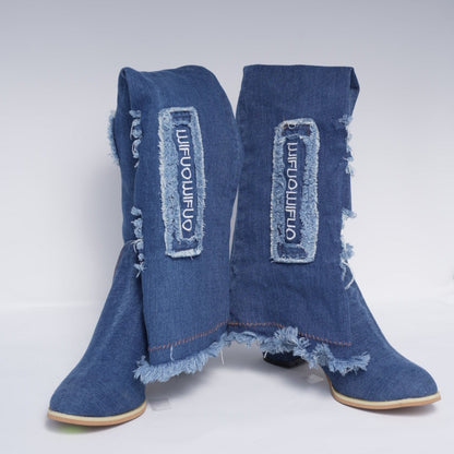 Denim Boots