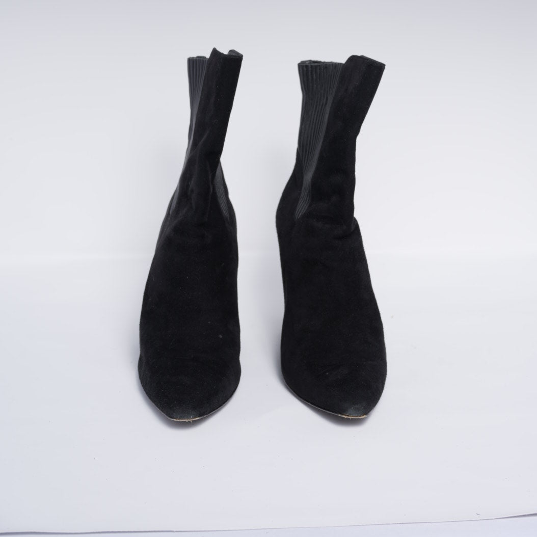 Alexander Wang Black Suede Wedge Booties